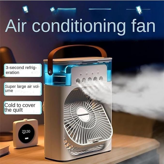 AIR CONDITIONER COOLING FAN WITH ICE