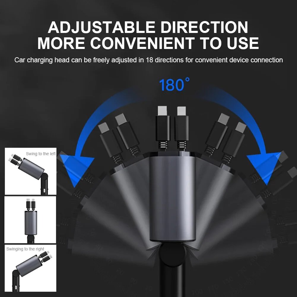 4 in 1 Retractable Charger